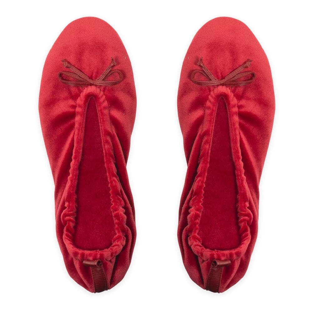 Ballerines d'intérieur en velours-CF0141 Ballerines d'interieur femme Glove Story Rouge S (35/36) 