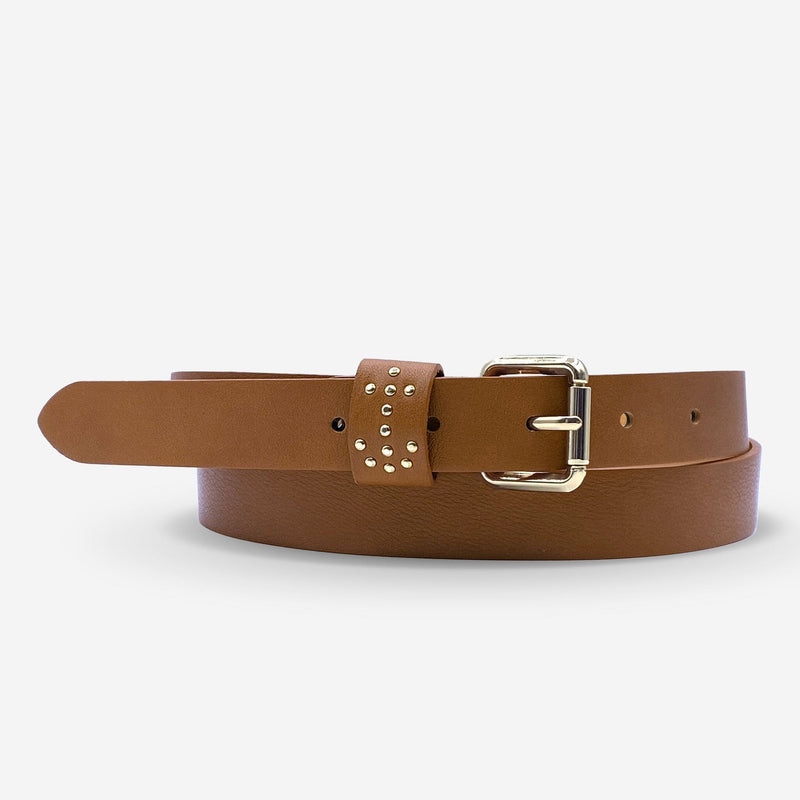 Ceinture cuir de vachette femme-Largeur 25mm-CTF006 Ceintures femme Glove Story COGNAC 85/100 - 25 