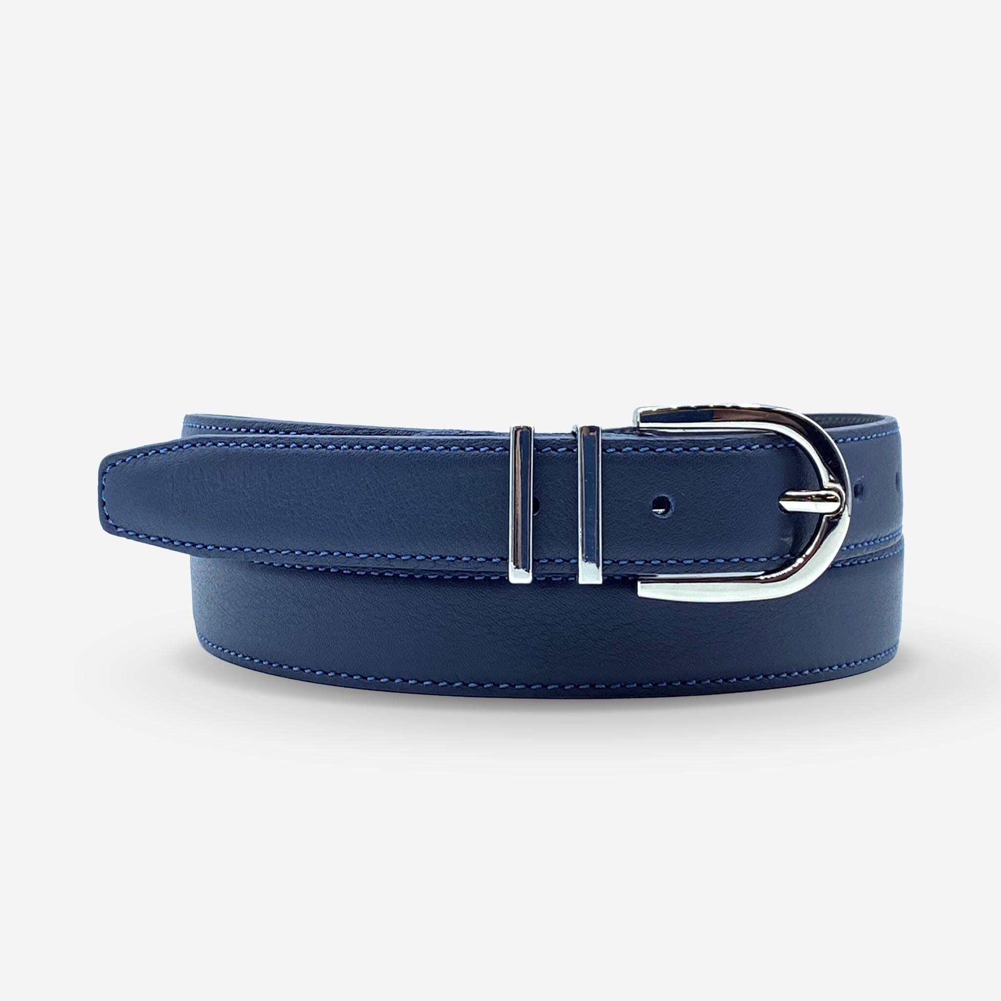 Ceinture cuir de vachette femme-Largeur 25mm-CTF008 Ceintures femme Glove Story BLEU 85/100 - 25 