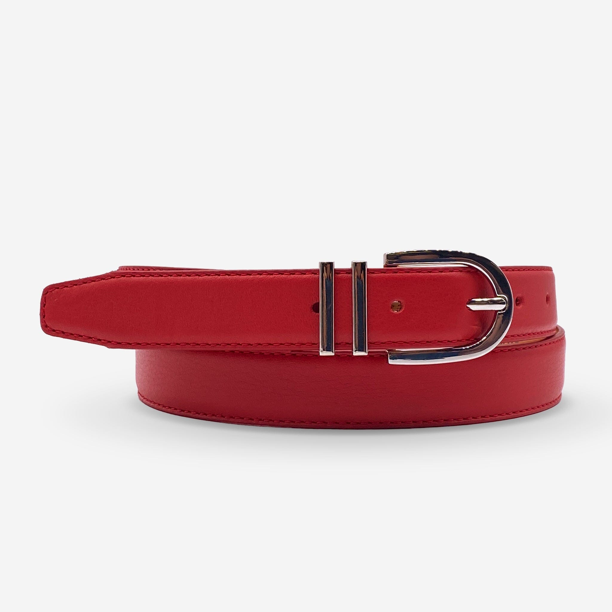 Ceinture cuir de vachette femme-Largeur 25mm-CTF008 Ceintures femme Glove Story ROUGE 85/100 - 25 