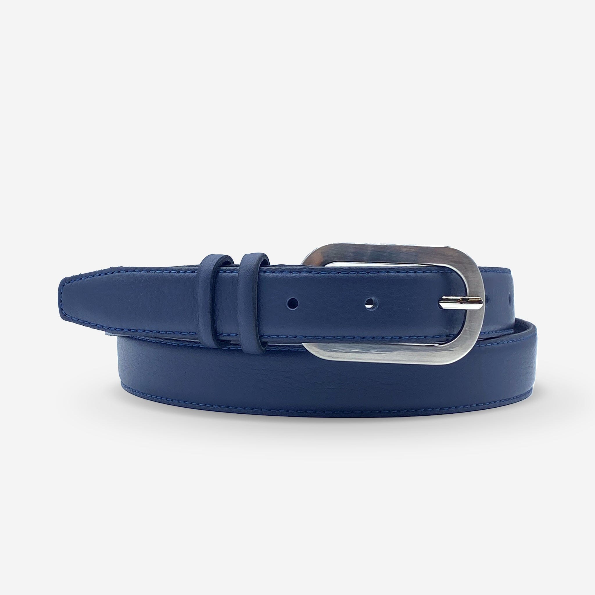 Ceinture cuir de vachette femme-Largeur 25mm-CTF037 Ceinture Glove Story BLEU 85/100 - 20 