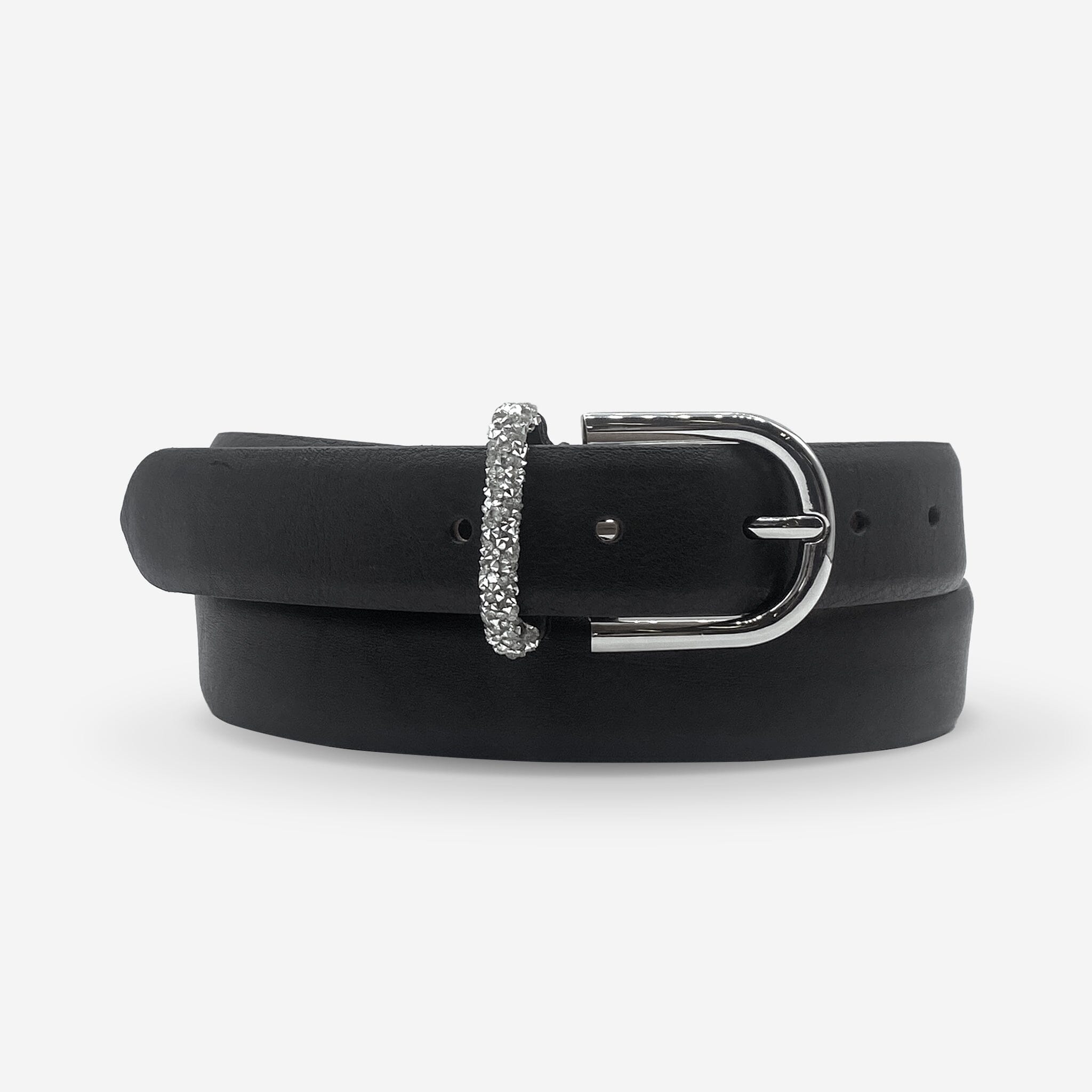 Ceinture cuir de vachette femme-Largeur 30mm-CTF023 Ceintures femme Glove Story NOIR 90/105 - 30 