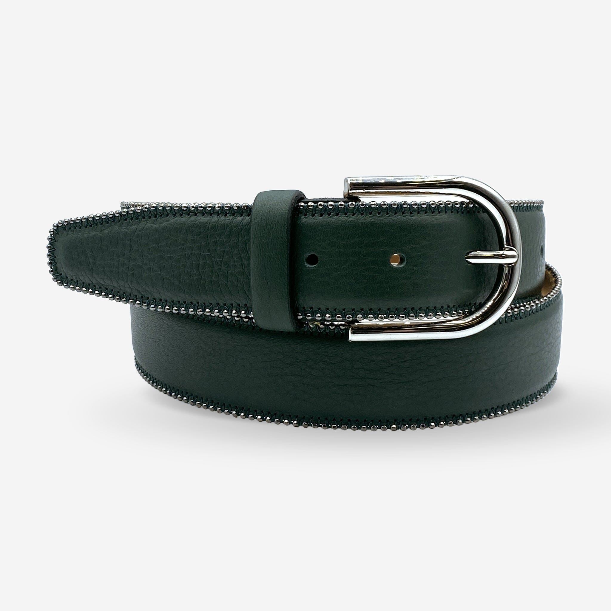 Ceinture cuir de vachette femme-Largeur 35mm-CTF026 Ceinture Glove Story VERT 85/100 - 20 