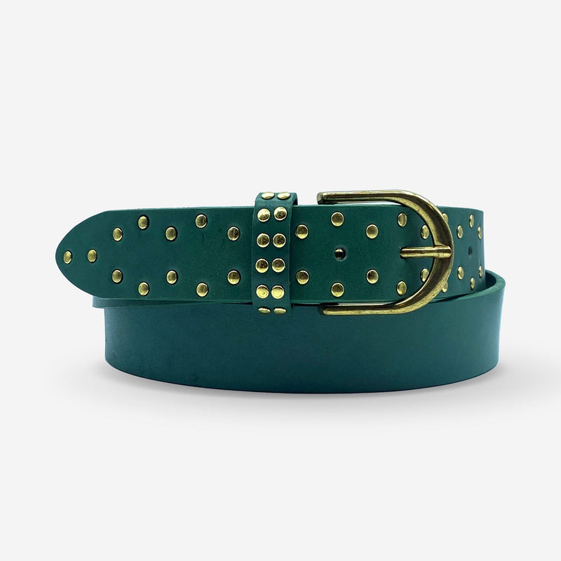 Ceinture cuir de vachette femme-Largeur 35mm-CTF057 Ceinture Glove Story TURQUOISE 85/100 - 20 