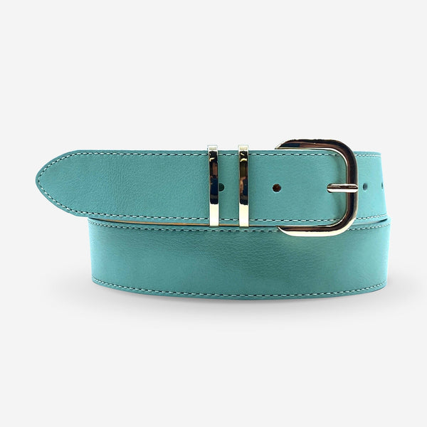 Ceinture cuir de vachette femme-Largeur 40mm-CTF047 Ceinture Glove Story ACQUA 85/100 - 40 