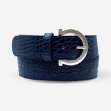 Ceinture cuir de vachette femme-Largeur 40mm-CTF050 Ceinture Glove Story BLEU 85/100 - 40 