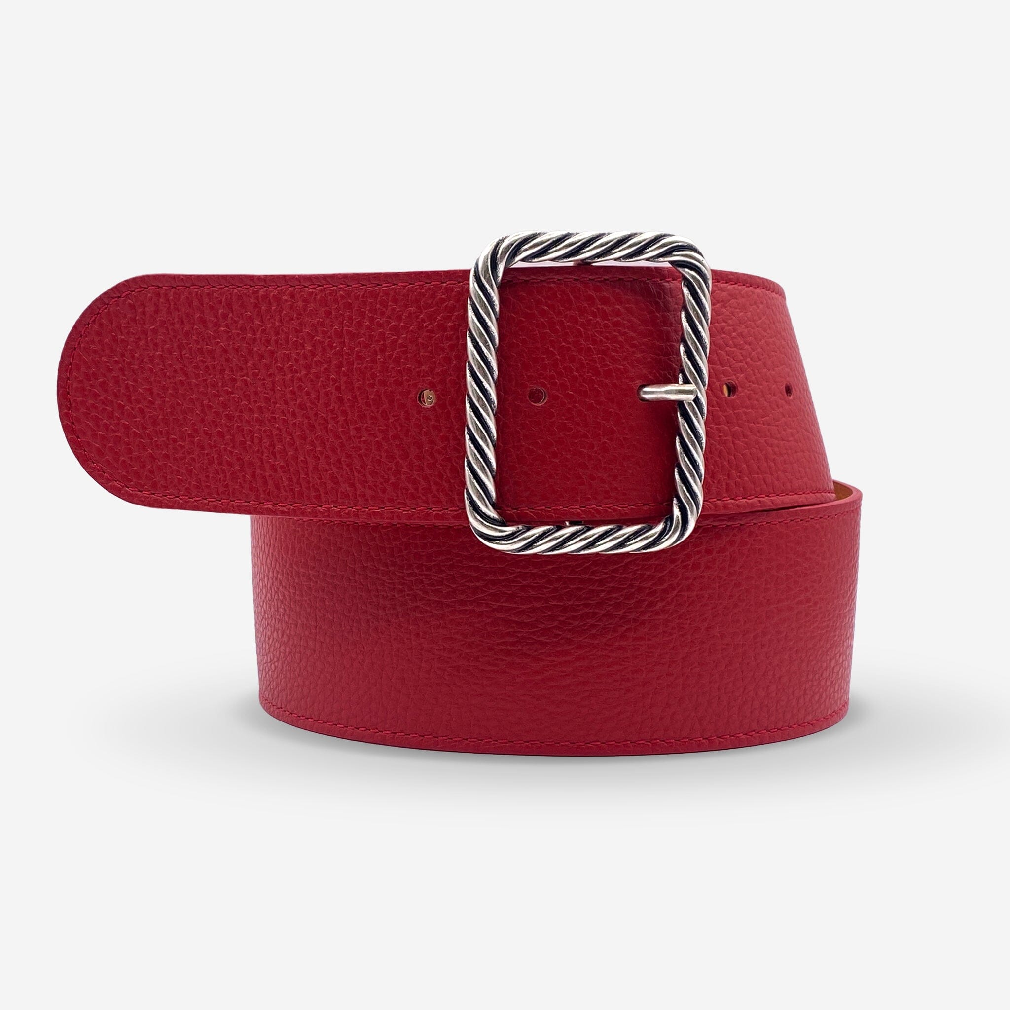 Ceinture cuir de vachette femme-Largeur 60mm-CTF039 Ceinture Glove Story ROUGE 85/100 - 20 