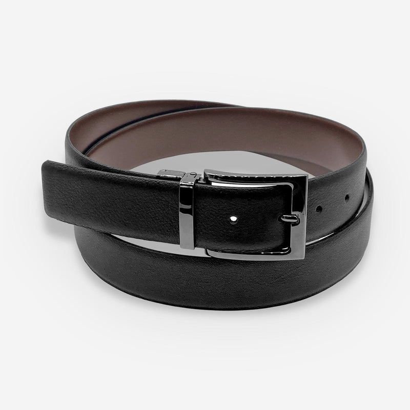 Ceinture cuir de vachette homme-réversible-Largeur 35mm-CT054 Ceintures homme Glove Story NOIR-MARRON 95/110 - 35 