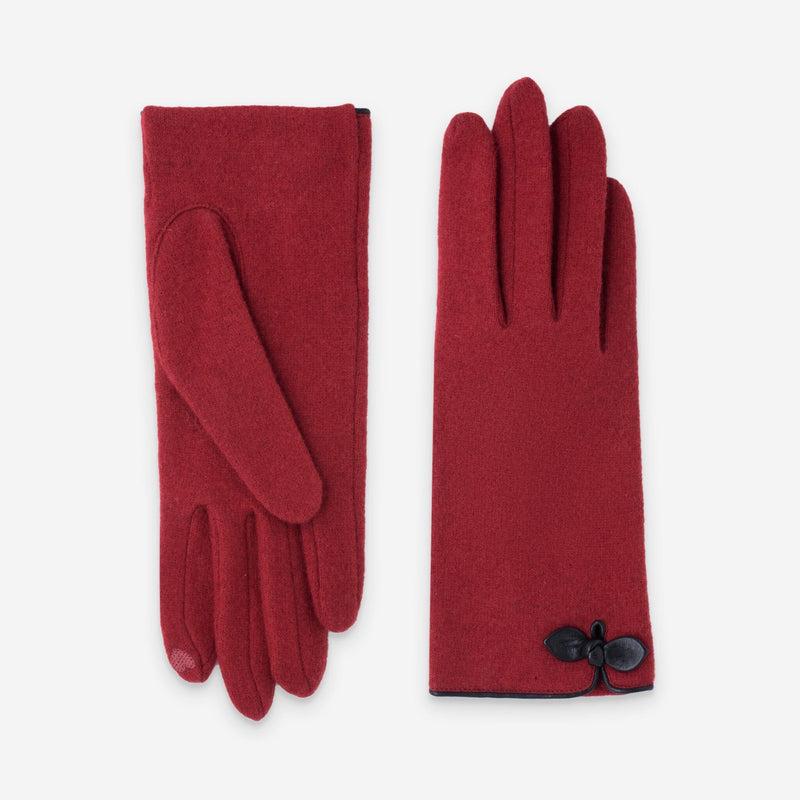 Gants 80% laine 20% nylon-Tactile-31091NF Gants laine femme Glove Story Rouge/Noir TU 