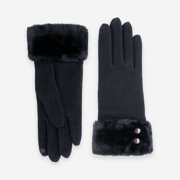 Gants 80% laine 20% nylon-Tactile-31124NF Gants laine femme Glove Story Noir TU 