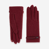 Gants 80% laine 20% nylon-Tactile-31159NF Gants laine femme Glove Story Bordeaux TU 