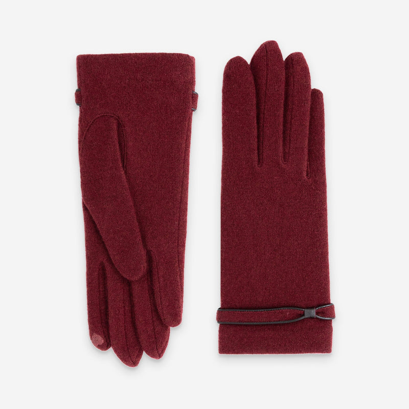 Gants 80% laine 20% nylon-Tactile-31159NF Gants laine femme Glove Story Bordeaux TU 