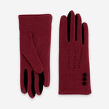 Gants 80% laine 20% nylon-Tactile-31161NF Gants laine femme Glove Story Bordeaux TU 