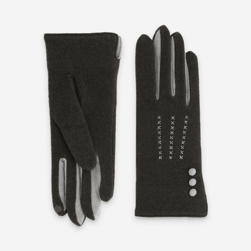 Gants 80% laine 20% nylon-Tactile-31161NF Gants laine femme Glove Story Choco TU 