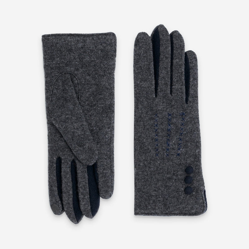 Gants 80% laine 20% nylon-Tactile-31161NF Gants laine femme Glove Story Gris TU 