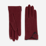 Gants 80% laine 20% nylon-Tactile-31165NF Gants laine femme Glove Story Bordeaux/Noir TU 