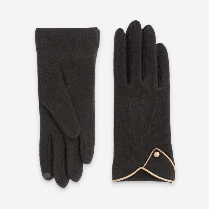 Gants 80% laine 20% nylon-Tactile-31165NF Gants laine femme Glove Story Choco/Camel TU 