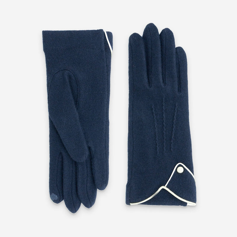 Gants 80% laine 20% nylon-Tactile-31165NF Gants laine femme Glove Story Deep Blue/Camel TU 
