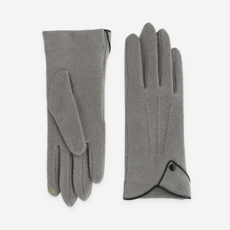 Gants 80% laine 20% nylon-Tactile-31165NF Gants laine femme Glove Story Taupe/Choco TU 