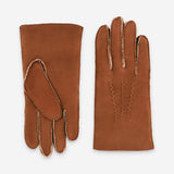 Gants cuir-100% curly-mouton retourné-22111CU Gants cuir homme prestige Glove Story Camel 7.5 