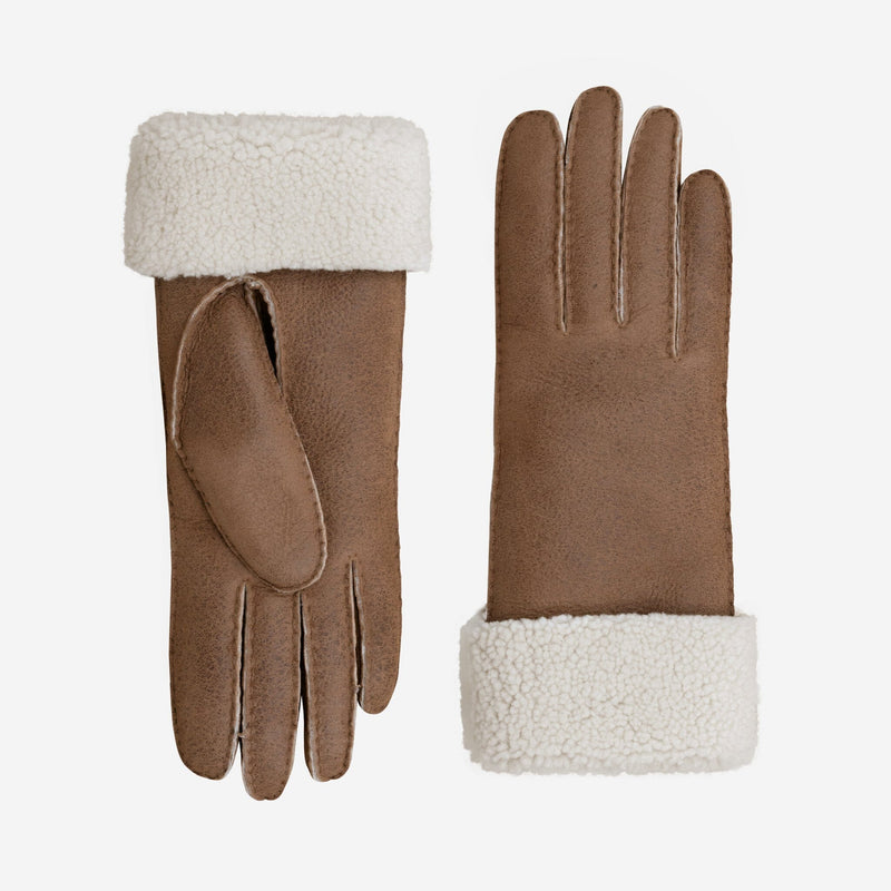 Gants cuir 100% mouton-21580SH Gants cuir femme prestige Glove Story Tan 6.5 