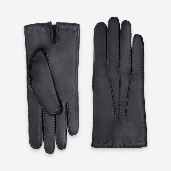 Gants cuir agneau-100% cachemire-21129CA Gants cuir femme prestige Glove Story Noir 6.5 