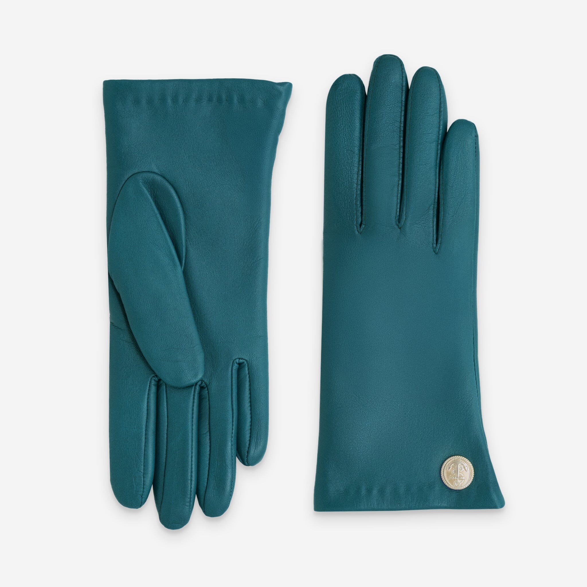 Gants cuir agneau-100% cachemire-21525CA Gants cuir femme prestige Glove Story Crystal Teal 6.5 