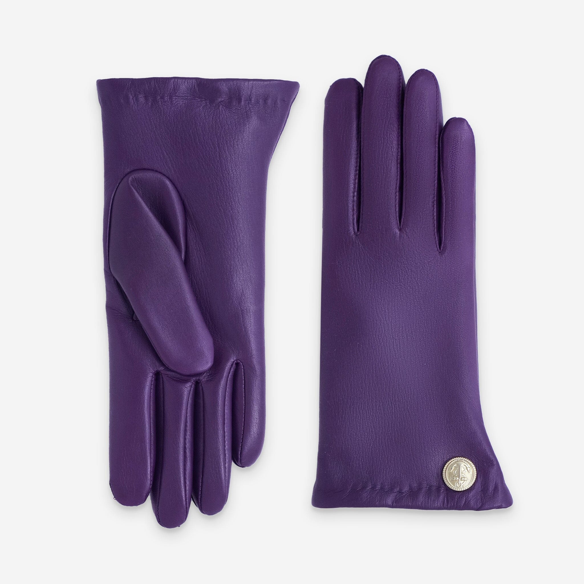 Gants cuir agneau-100% cachemire-21525CA Gants cuir femme prestige Glove Story Violet 6.5 