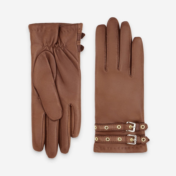 Gants cuir agneau-100% cachemire-21549CA Gants cuir femme prestige Glove Story Cork 6.5 