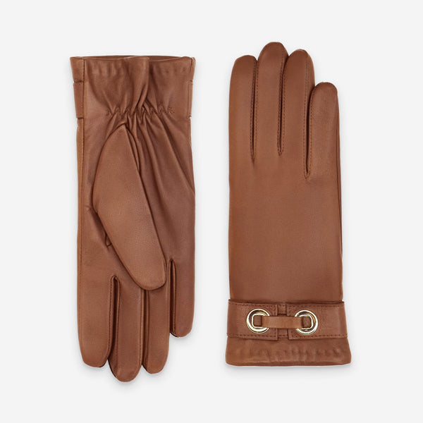 Gants cuir agneau-100% cachemire-21556CA Gants cuir femme prestige Glove Story Cork 6.5 