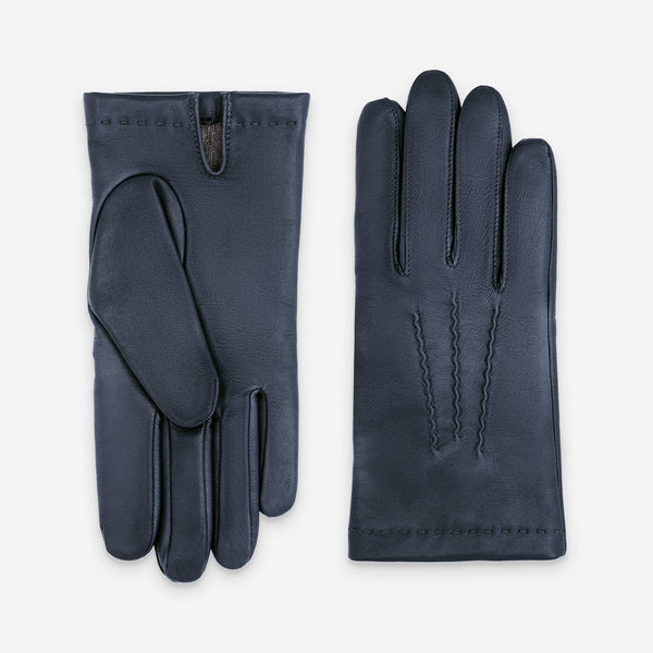 Gants cuir agneau-100% cachemire-22006CA Gants cuir homme prestige Glove Story Aluminium 7.5 