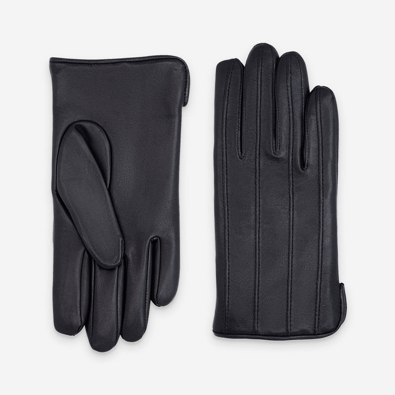 Gants cuir agneau-100% cachemire- 22107CA Gants cuir homme prestige Glove Story Noir 7.5 