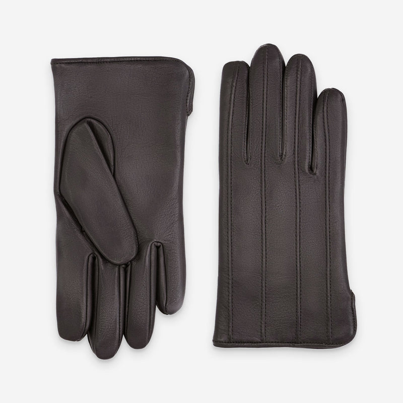 Gants cuir agneau-100% cachemire- 22107CA Gants Glove Story Choco 7.5 