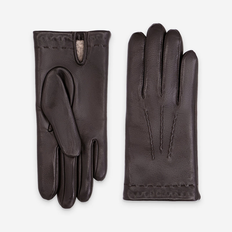 Gants cuir agneau-100% laine -22005TR Gant Glove Story Brun 7.5 