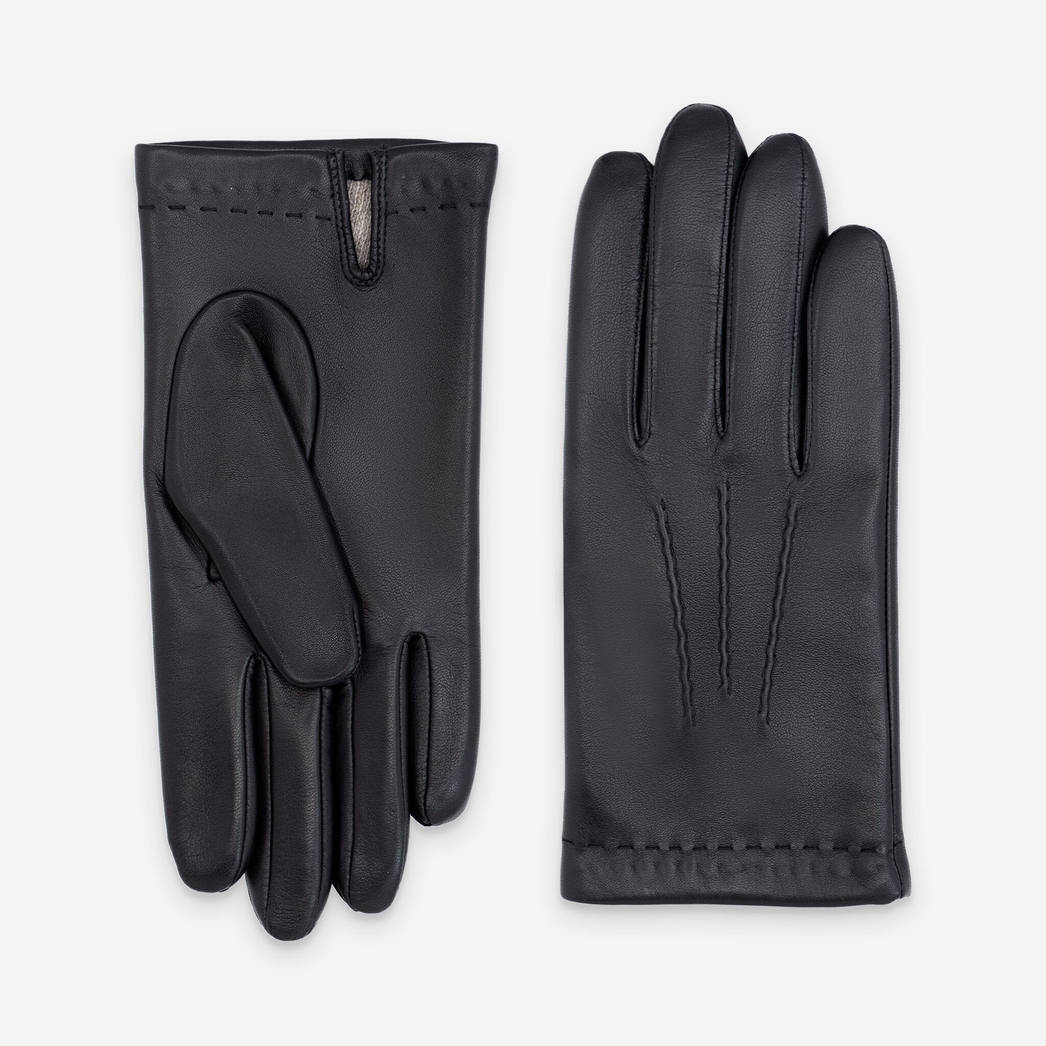 Gants cuir agneau-100% laine -22005TR Gants cuir homme prestige Glove Story Noir 7.5 