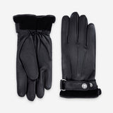 Gants cuir agneau-100% laine- 22090TR Gants Glove Story Noir 7.5 