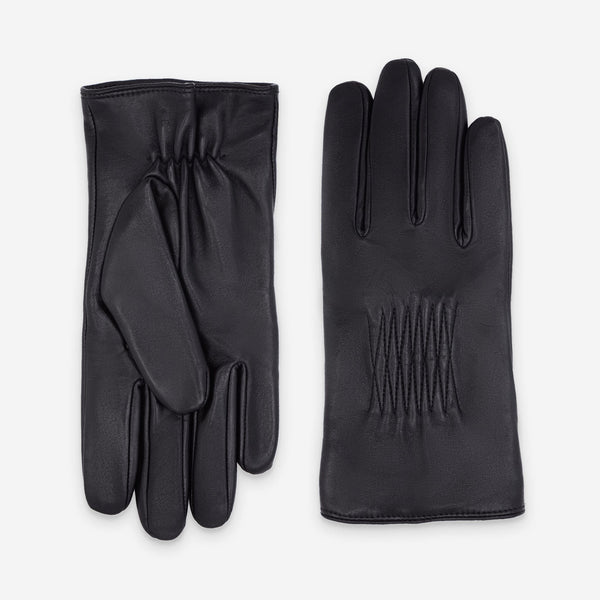 Gants cuir agneau-100% laine-22112TR Gants cuir homme prestige Glove Story Noir 7.5 