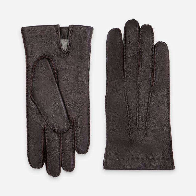 Gants cuir agneau-100% laine-70416TR Gants cuir standard homme Glove Story Choco 8 