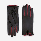 Gants cuir agneau-100% polyester (microfibre)-52594MI Gant Glove Story Noir/Rouge 6.5 