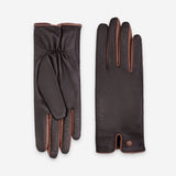 Gants cuir agneau-100% polyester (microfibre)-52594MI Gants cuir standard femme Glove Story Choco/Cork 6.5 