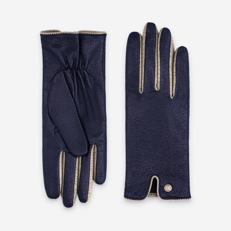 Gants cuir agneau-100% polyester (microfibre)-52594MI Gants cuir standard femme Glove Story Deep blue/Stone 6.5 