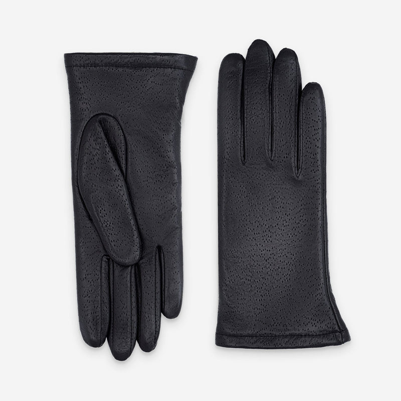 Gants cuir agneau-100% polyester (polaire)-20867PO Gants cuir standard femme Glove Story Noir 6.5 