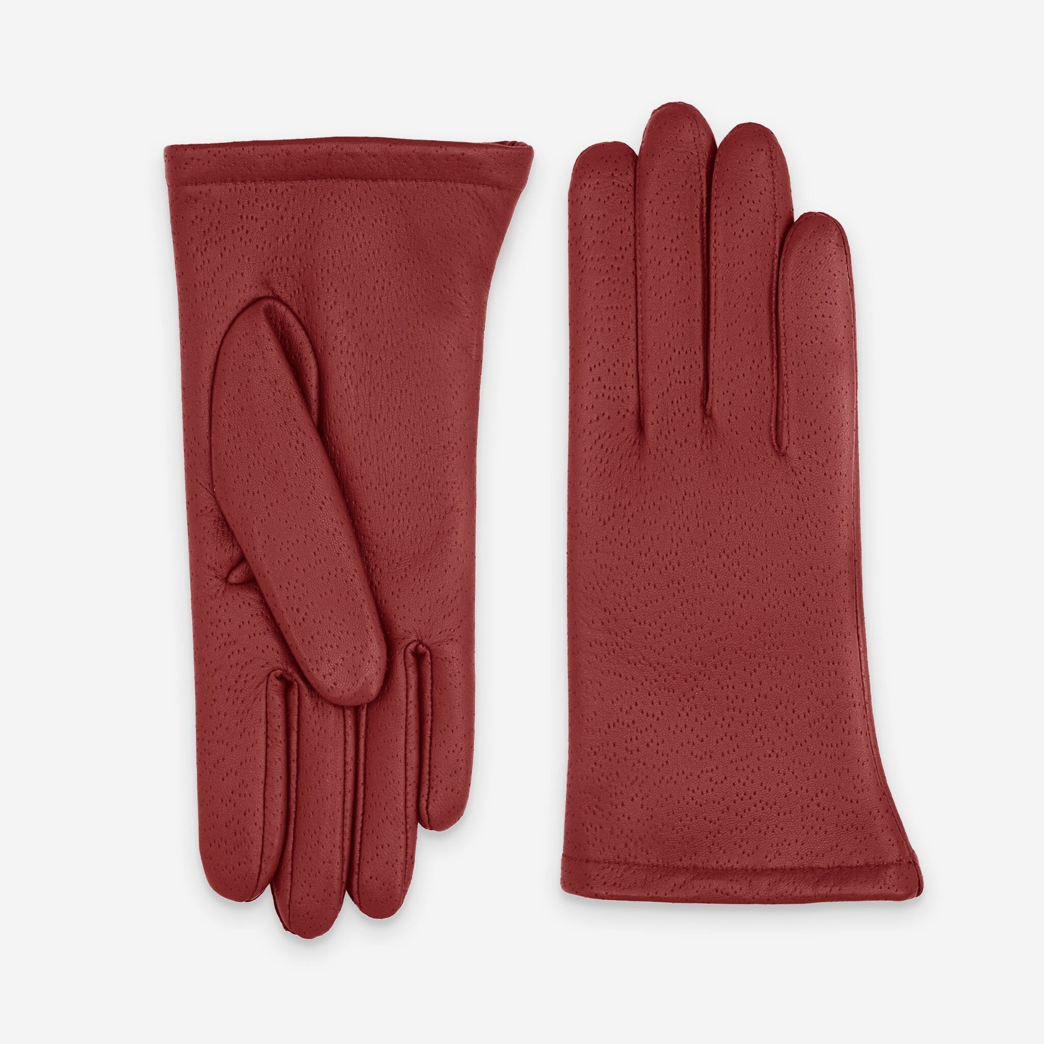 Gants cuir agneau-100% polyester (polaire)-20867PO Gants cuir standard femme Glove Story Rouge 6.5 