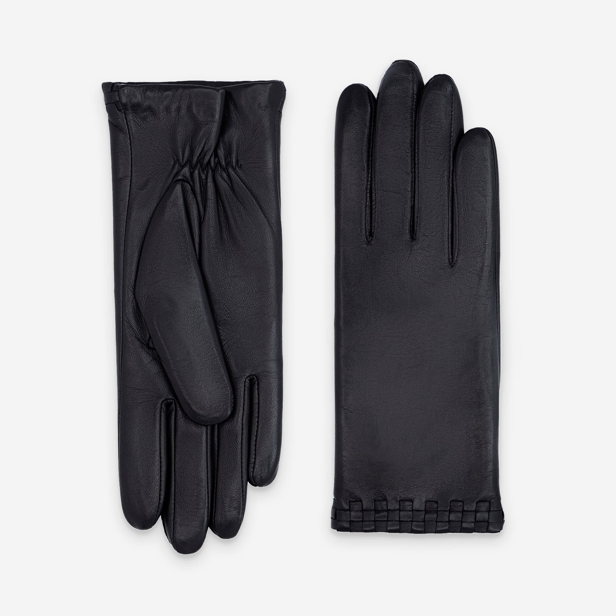 Gants cuir agneau-100% polyester (polaire)-61035PO Gants cuir standard femme Glove Story Noir 6.5 