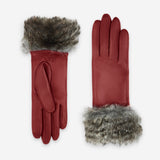 Gants cuir agneau-100% polyester (polaire)-61050PO Gants cuir standard femme Glove Story Rouge 6.5 