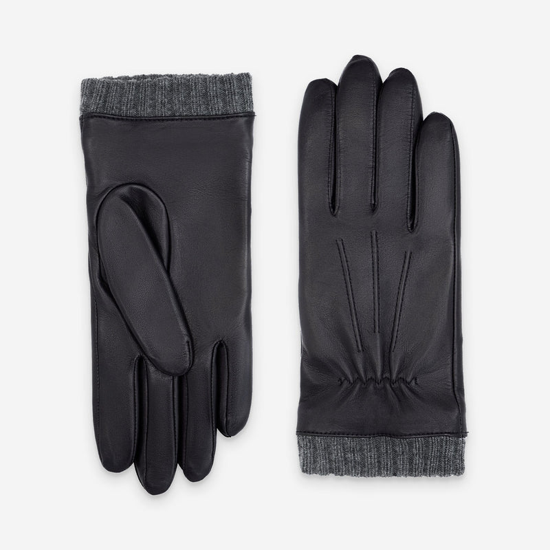 Gants cuir agneau-100% polyester (polaire)-70792PO Gants cuir sport homme Glove Story Noir 7.5 