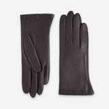 Gants cuir agneau-100% soie-21001SN Gants cuir femme prestige Glove Story Choco 6.5 