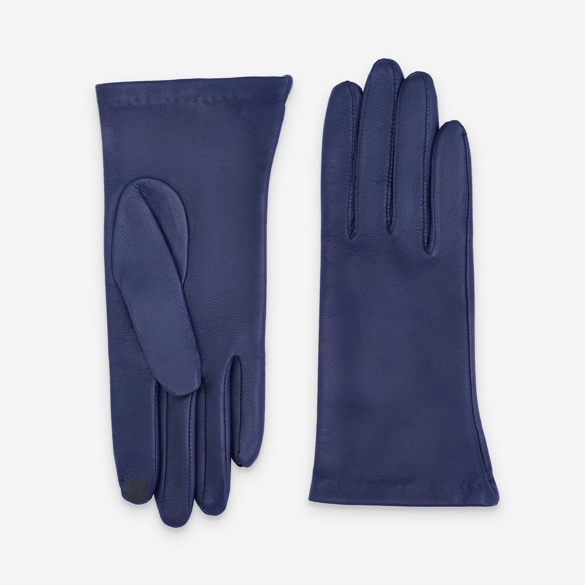 Gants cuir agneau-100% soie-21001SN Gants cuir femme prestige Glove Story Indigo 6.5 