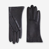 Gants cuir agneau-100% soie-21001SN Gants cuir femme prestige Glove Story Noir 6.5 