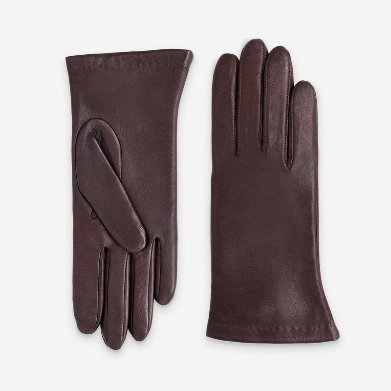 Gants cuir agneau-100% soie-21001SN Gants cuir femme prestige Glove Story Tan 6.5 